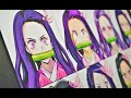 Drawing NEZUKO in different anime styles (鬼滅の刃)