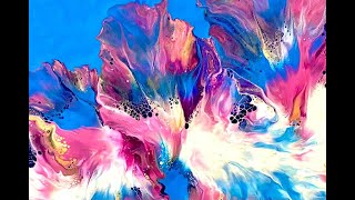 Sugar Rush - a Super Sweet Dutch Pour in Kool-Aide Blue and Cotton Candy Pink!  Fluid Art Tutorial screenshot 1