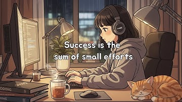 Success is the sum of small efforts | Studying & Coding on a Rainy Day