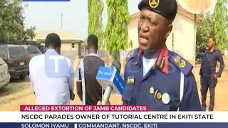 NSCDC parades owner of Tutorial centre in Ekiti for extorting JAMB Applicants screenshot 5