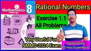 8th Class Maths New Syllabus|| Chapter-1|| Rational Numbers|| Exercise 1.1 || Must Watch Video