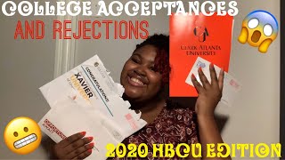 COLLEGE ACCEPTANCES & REJECTIONS 2020 | HBCU EDITION