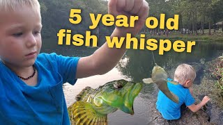 Let's go fishing dad!  (Bennett springs state park).