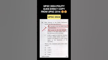 This UPSC 2024 ques exact copy of UPSC 2016🤩🤩
