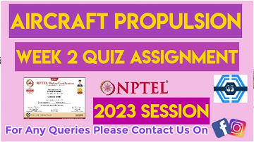 Aircraft Propulsion Week 2 Quiz Assignment Solution | NPTEL 2023 | SWAYAM