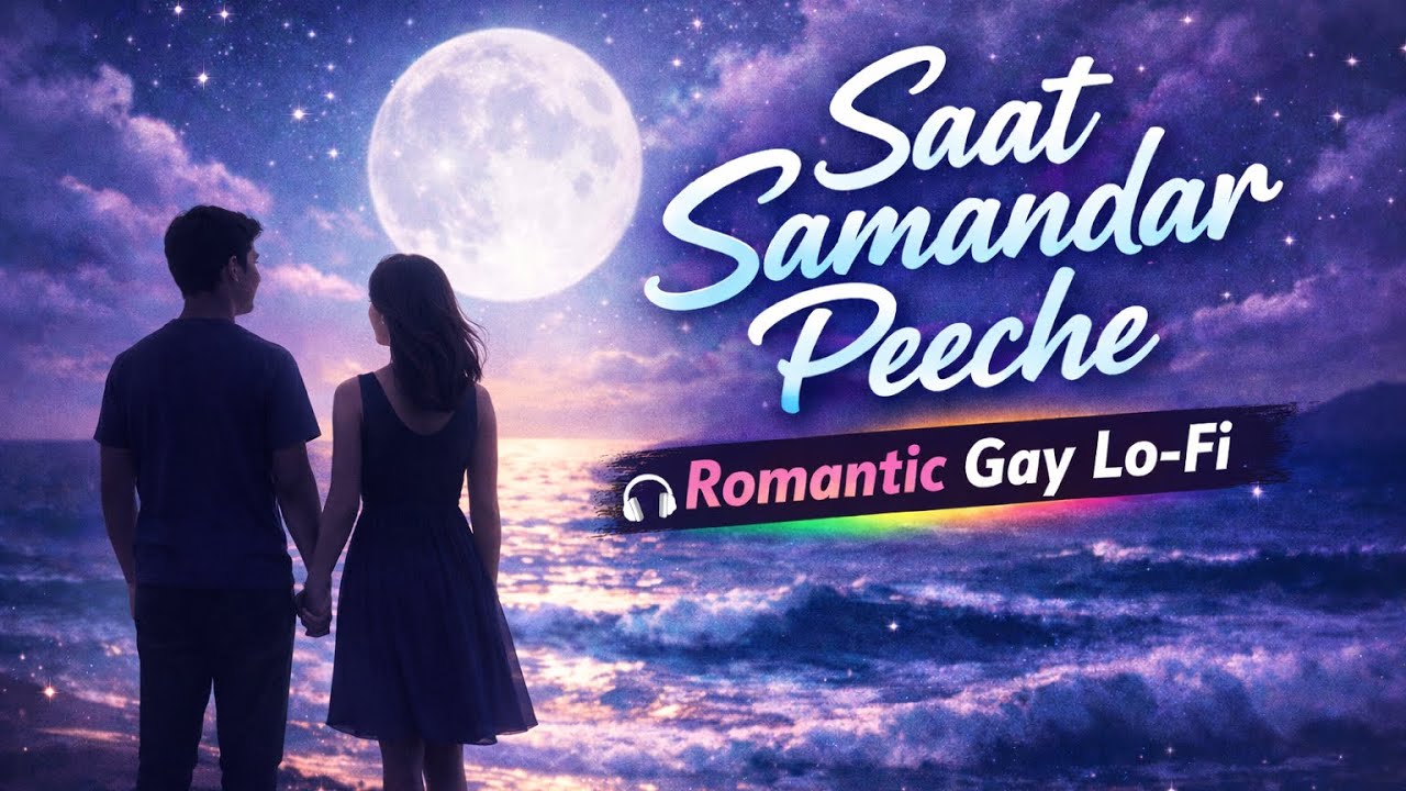 Saat Samandar Peeche Tera Naam 🌊 | Romantic Gay Hindi Lo-Fi Song | LGBTQ+ Love | Chill Vibes
