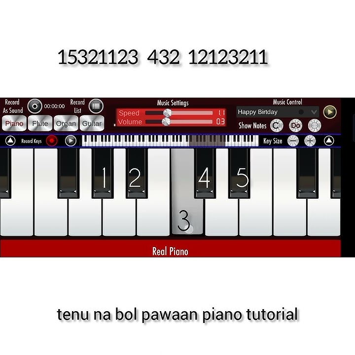 tenu na bol pawaan piano tutorial | manga yahi duawa piano tutorial