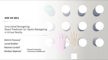 Unscripted Retargeting: Reach Prediction for Haptic Retargeting in Virtual Reality (Teaser)