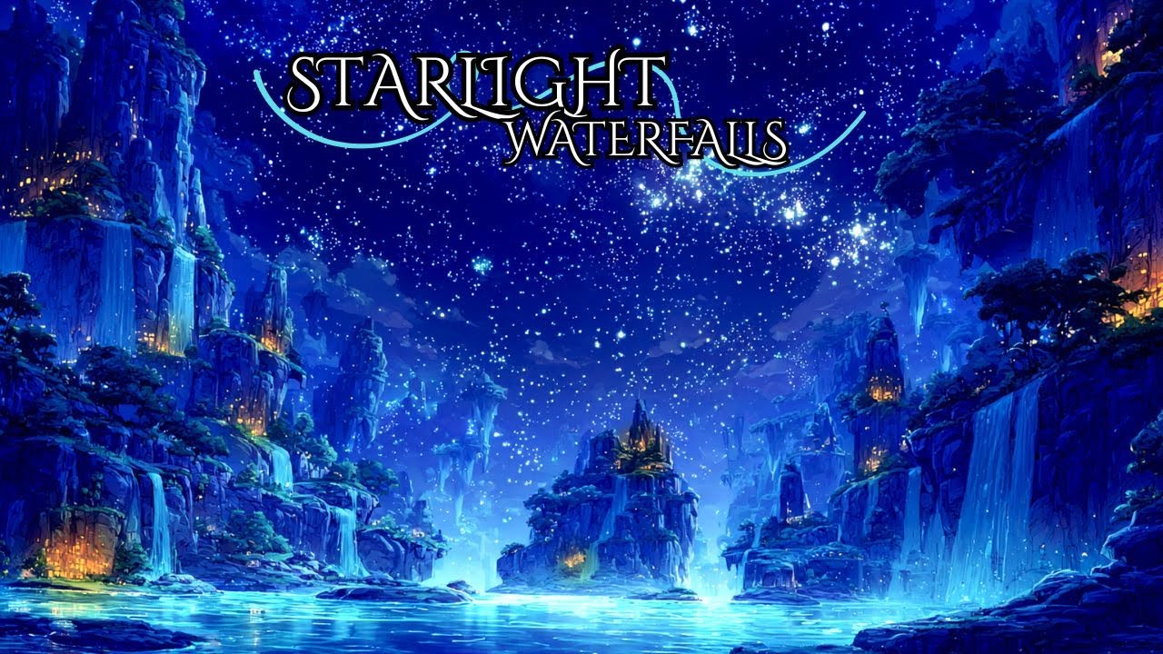 Gentle Celtic Fantasy Music 🌌 Celestial Waterfalls | Evening Tea & Deep Relaxation (4K)