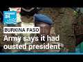 Burkina Faso’s army officers in televised address say they have taken over power • FRANCE 24