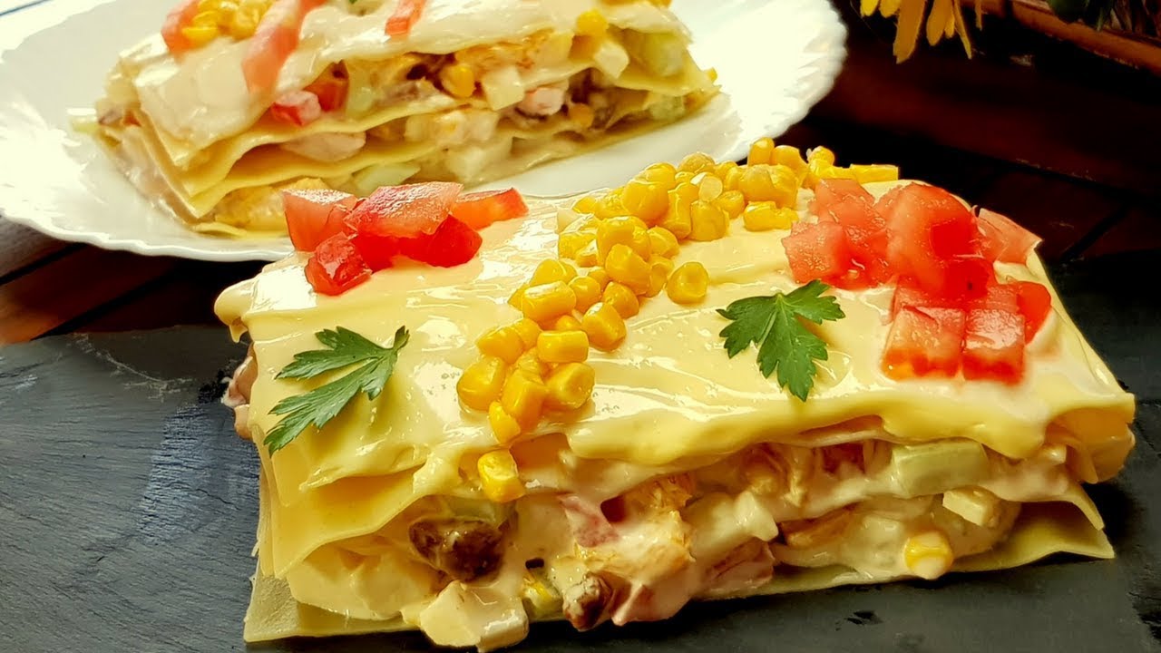 LASAÑA FRIA o LASAÑA DE VERANO rápida y muy fácil