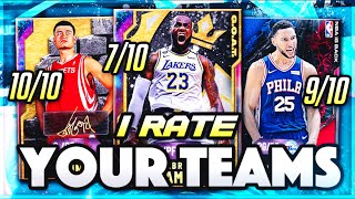 THE FINAL I RATE YOUR TEAMS!! THESE SQUADS ARE GREAT! | NBA 2K20 MyTEAM SQUAD BUILDER REVIEWS!!