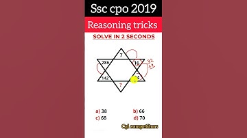 ssc cpo 2019 | Find Missing number, Reasoning tricks | #shorts #ssccpo