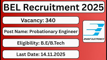 BEL || Bharat Electronics Limited (BEL) ||  Requirement 2025