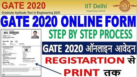 GATE 2020 Online Form Fillup || How to Fill GATE 2020 Online Form || How to Apply GATE 2020 Form