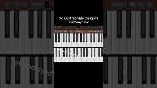 igor’s theme on garage band did i recreate the synth sound? #tylerthecreator #igor #music
