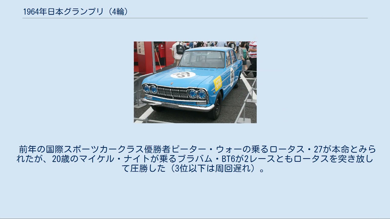 1964年日本グランプリ (4輪) YouTube