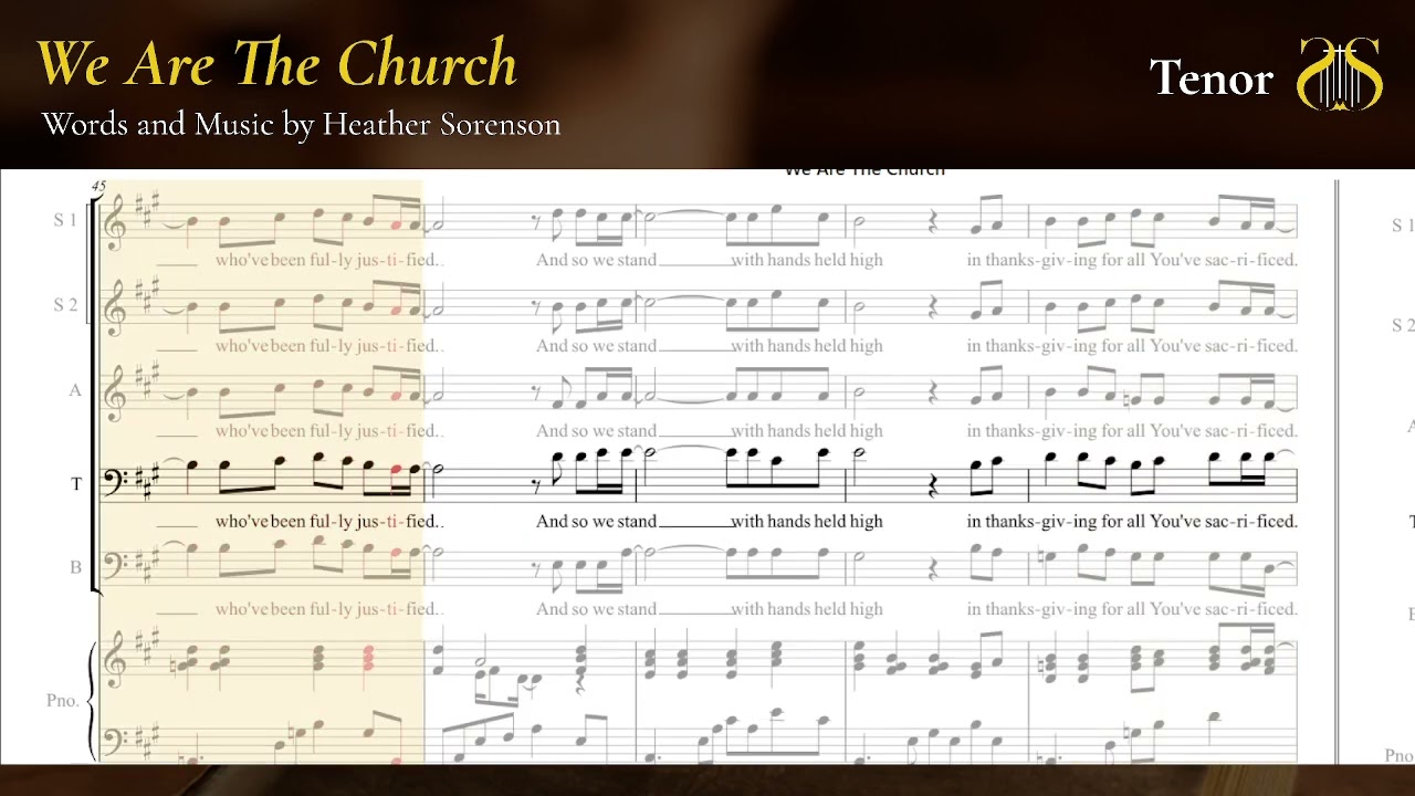 Cover We are the Church - Tenor