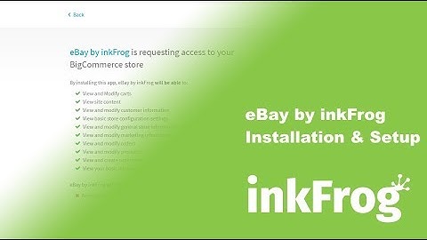 eBay by inkFrog Installation & Settings