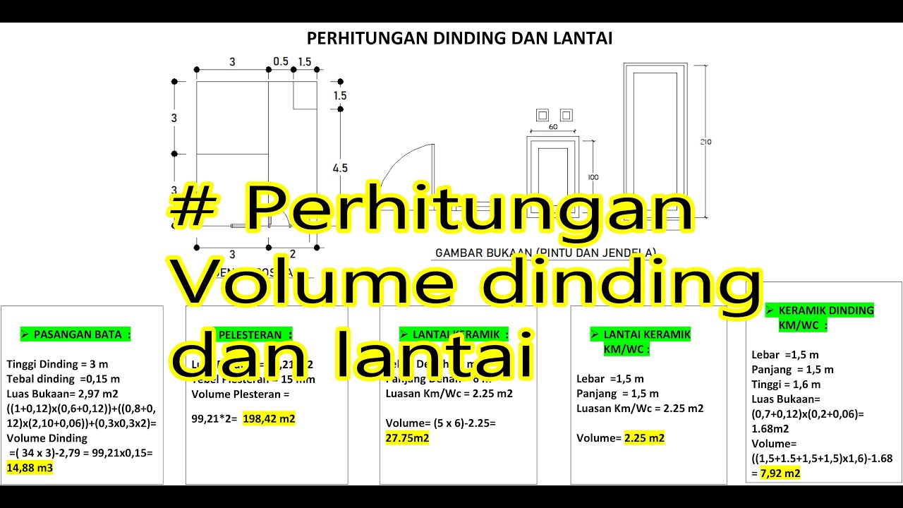 PERHITUNGAN VOLUME BANGUNAN UNTUK RAB-PART 4(perhitungan lantai dan ...