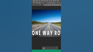 How to paint text on Road in Photoshop CC tutorial