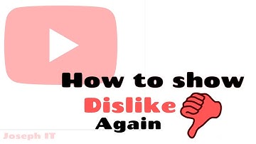 Re-Enable or Restore Dislikes on YouTube