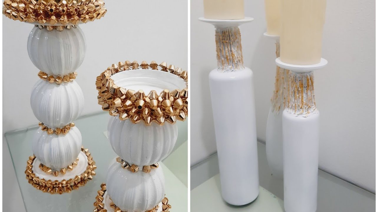 como hacer candelabros elegantes y económicos 👍👍