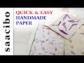 Quick and easy diy handmade paper with napkins  no glue handmadepaper  bestoutofwastecraft