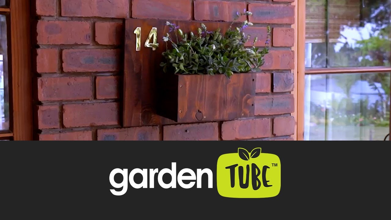 DIY Home number planter box