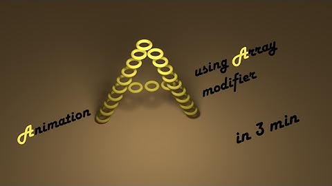 Animation using ARRAY modifier in BLENDER in 3 MINUTES (with english subtitles)