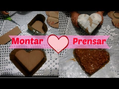 Como Fazer Forma De Papelão E Prensar Bolo - Formato Coração