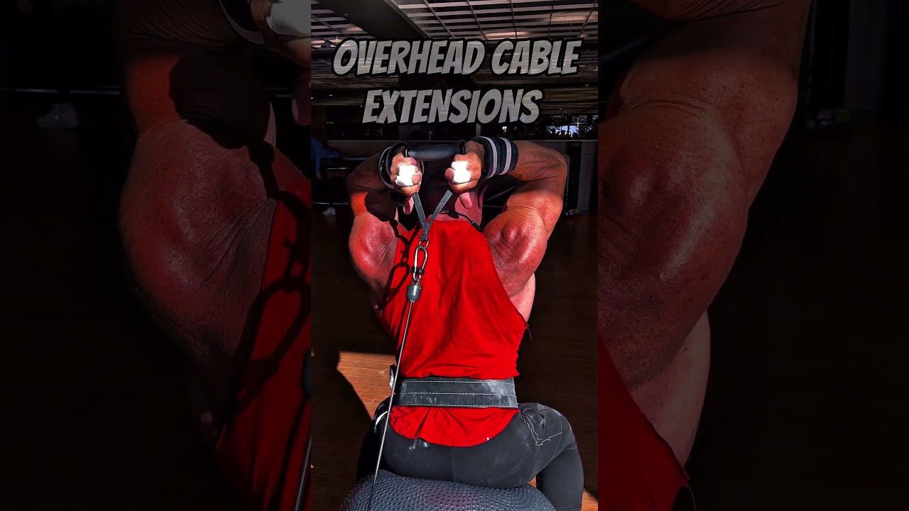 OVERHEAD CABLE EXTENSIONS #workout #motivation #muscle #exercise #triceps