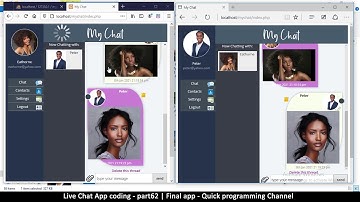 Live chat app | Part62 Complete website | Javascript, AJAX, HTML, CSS, JSON, PHP, MYSQL Tutorial