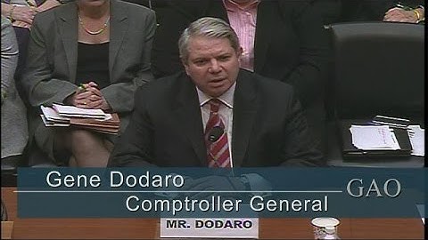 GAO: Comptroller General Testifies to U.S. House on GAO
