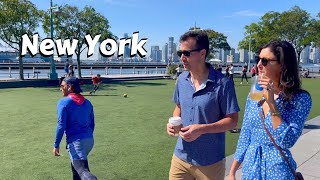 New York City September 2023 Walking Tour 4k - NYC High Line \& Hudson River Walk