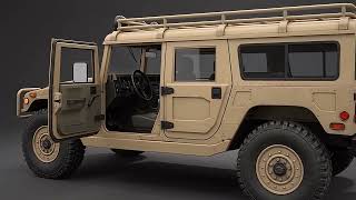 Military Humvee H1 | Game Ready Low-Poly Model | Unity & Unreal Engine | Smiley Pixel StudioMilitary screenshot 2