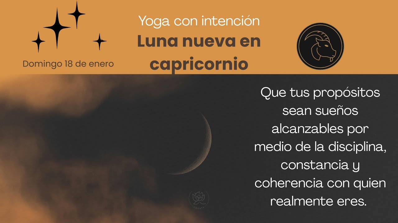 Yoga con intención -Luna nueva en Capricornio 2026-