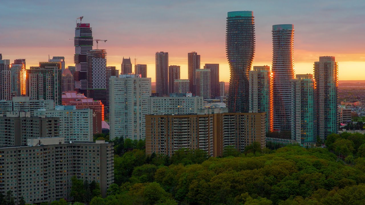 Mississauga Skyline at Sunset | Filmed in 8k on the DJI Inspire 3