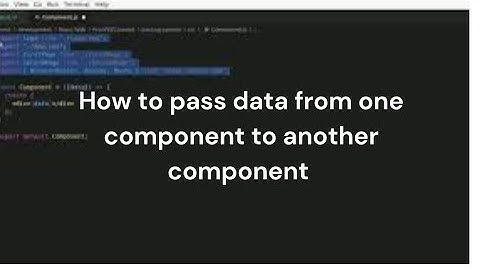 React js | How to pass data from one component to another component@codeforever9033