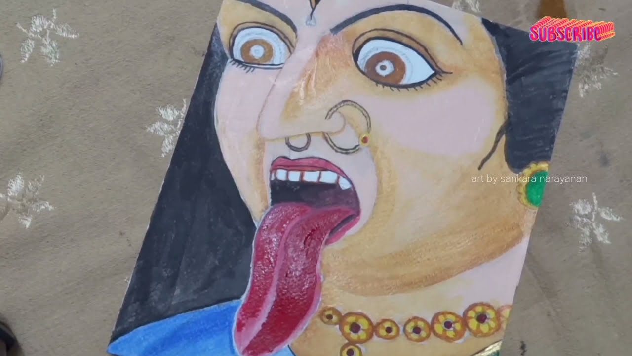 Maa kali Step by Step Drawing | How to draw Kali | 