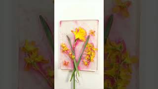 Spring Flowers Gel Print #gelplate #gelprinting #gelli #botanicalprint
