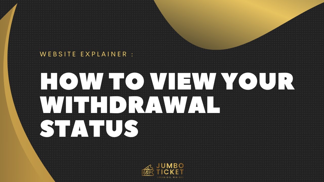 How to view your withdrawal status - YouTube