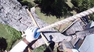 Removing A Large Dead White Oak Near A House and Deck 2018 - Part 3 MOVIE Length :)