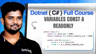 Dotnet C# free course 2026 | Ep 23 | C# variables const & readonly in Tamil