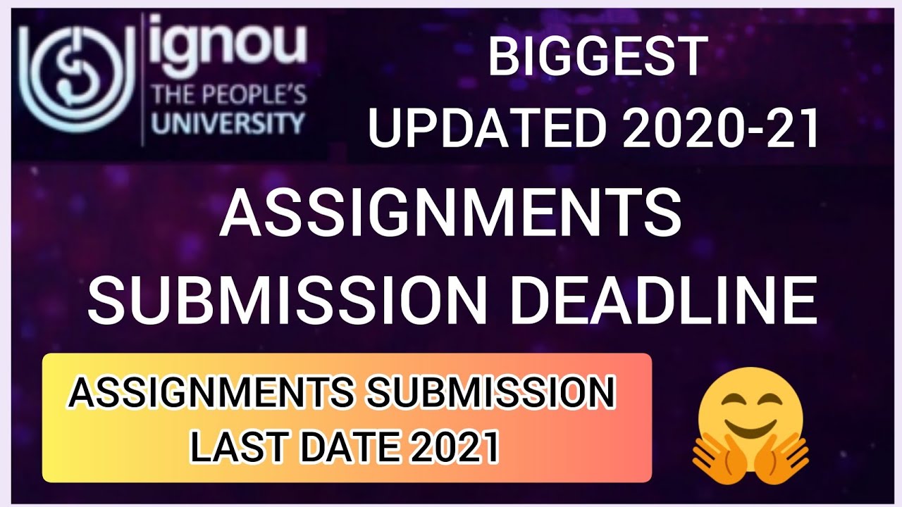 ignou assignment submit 2021
