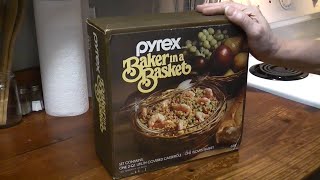 Vintage Pyrex 2 Qt Casserole | Pyrex Baker in a Basket