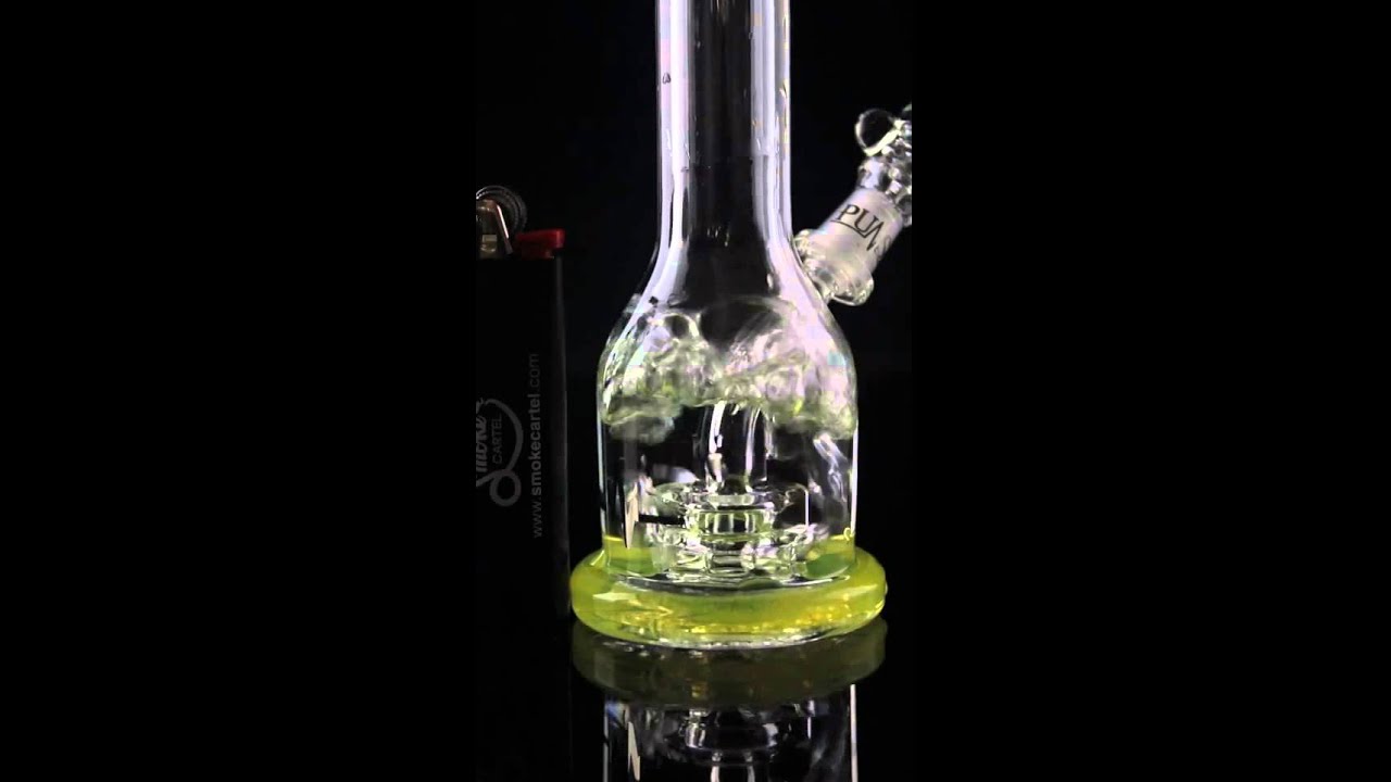 Pulse Glass 10mm Mini Beaker Vapor Rig with Colored Accents