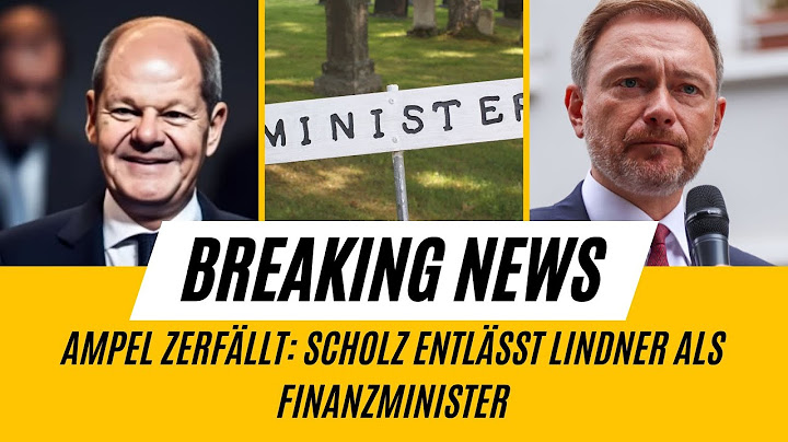Bundeskanzler Scholz entlässt Finanzminister Lindner