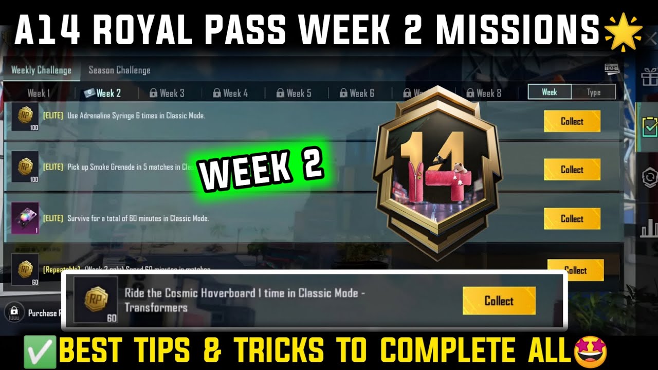 A14 WEEK 2 MISSION 🔴 PUBG WEEK 2 MISSION EXPLAINED🔴 A14 ROYAL PASS WEEK 2 MISSION🔴 C9S25 RP MISSIONS