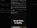 Create table in MySQL #shortsfeed #viral #youtubeshorts #mysql #ytshorts #viralvideo #tredning